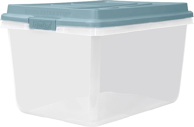 Hefty HI-RISE 72 Qt Large Plastic Storage Bins by Hefty