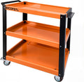 Stainless Steel Tool Cart, Heavy-Duty 3-Tier Alloy Steel Utility Cart by Unknown