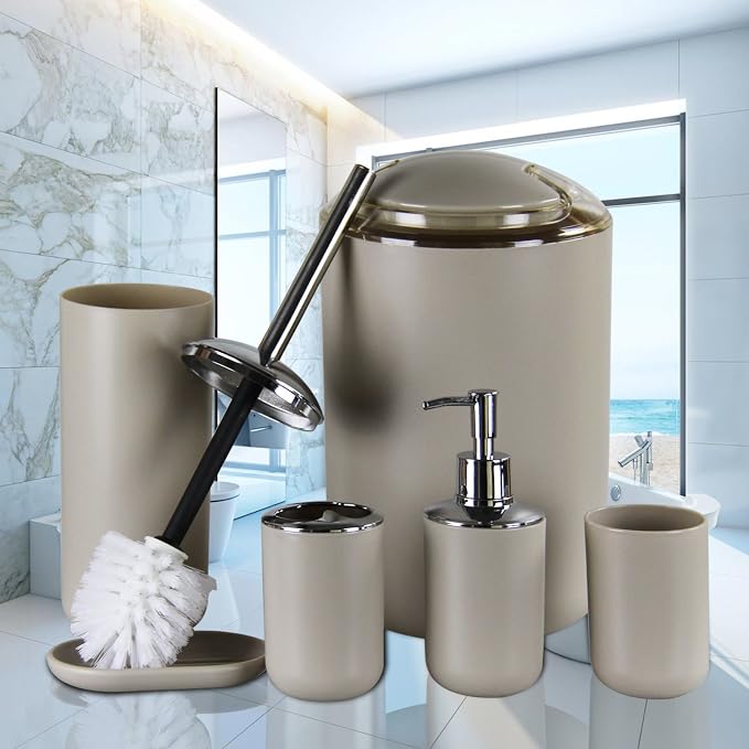 IMAVO Bathroom Accessories Set, Bathroom Set, 7 Pieces Bathroom Accessory Set - Image 6