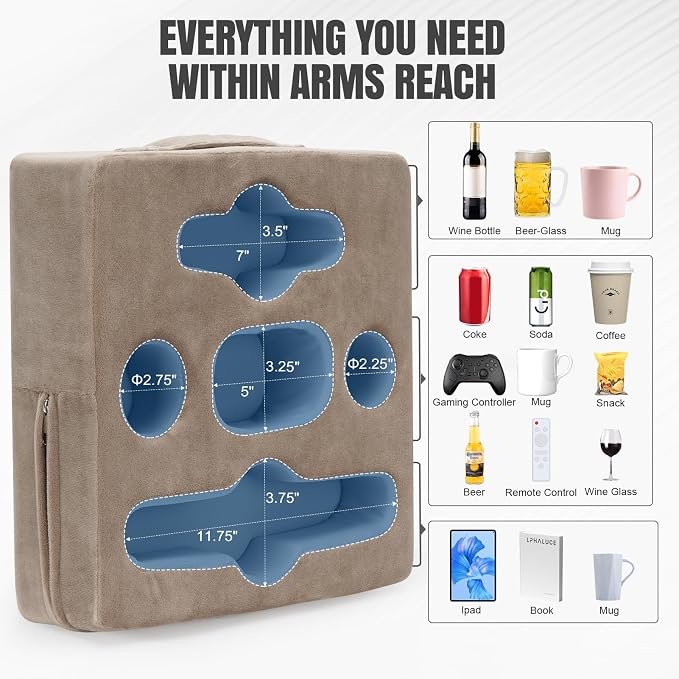 STBoo Couch Cup Holder Pillow Tray - Image 4