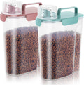 LEAWALK Cat Dog Pet Food Storage Container 5-7Lbs BPA-free (Pink+Blue)
