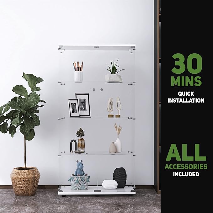 Beauty4U Glass Display Cabinet - Image 4