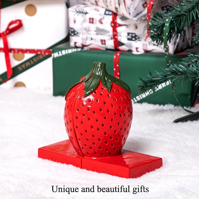 Strawberry Decorative Bookends, Resin Book Ends - Image 3