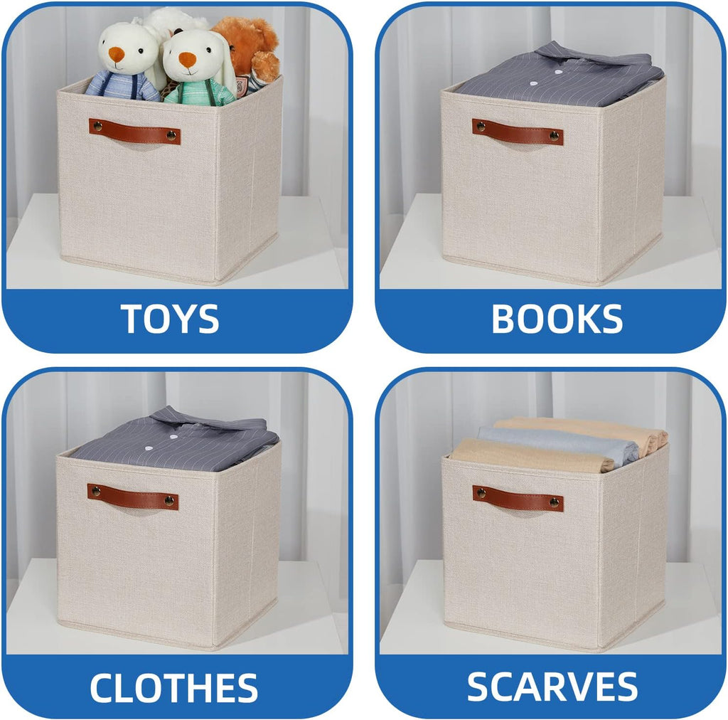 11x11 Storage Cubes Fabric Storage Cubes Storage Bins with Dual
