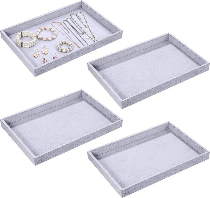 Quelay Stackable Jewelry Tray Jewelry Organizer Tray Showcase Display Empty by Unknown