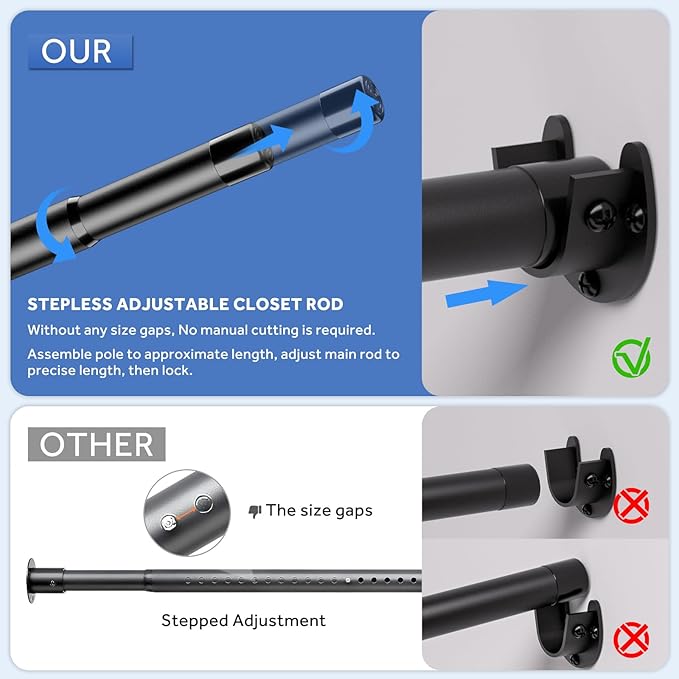 Closet Rod, 17 to 97 Inch Closet Rods - Image 5