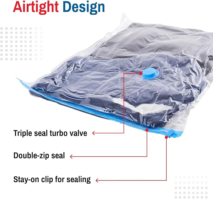 6 Pack Large Vacuum Storage Bags - Image 5