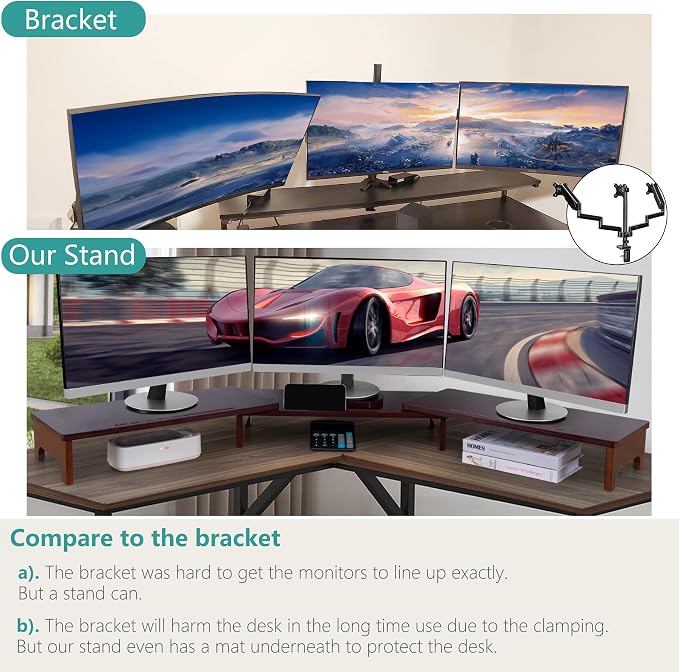 Nnewvante Monitor Stand Riser, Upgrade Height Large TV Riser, 60 inch Large - Image 7