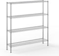 14" Deep x 60" Wide x 64" Height Wire Shelving Kit | 4-Tier | NSF Commercial by Regal+Altair