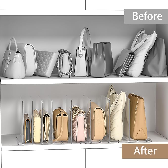 Bag Purse Organizer Accessories: 2-Dividers Plastic Clutch Dividers - Image 6