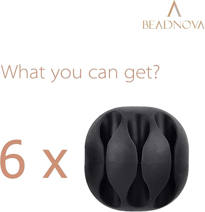 BEADNOVA Cable Clips Cord Organizer Cable Management Wire Cord Holder 3 Slots - Image 2