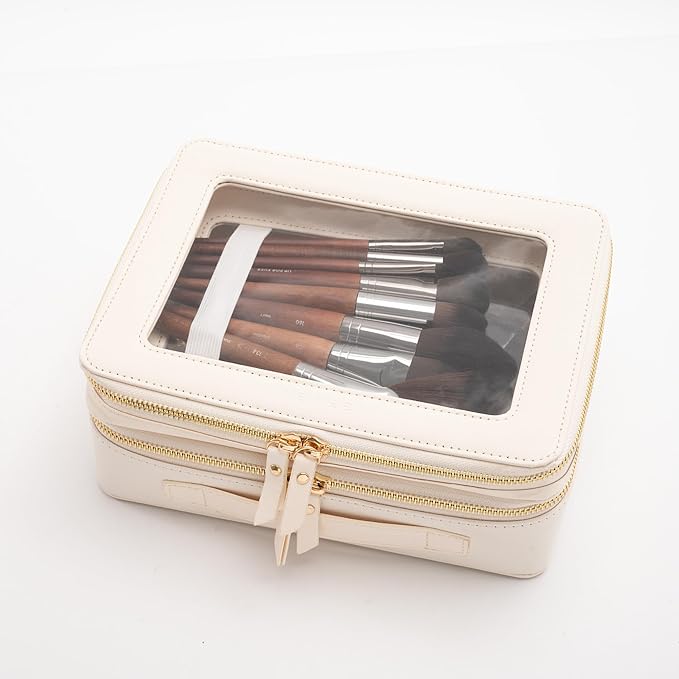 Aveniee Clear Makeup Bags, Double Layer Cosmetic Case - Image 8