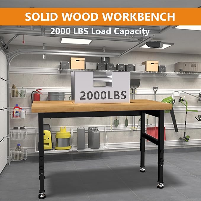 48" Work Bench, Adjustable Height Workbench - Image 6
