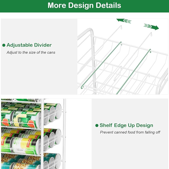 Vrisa Can Organizer for Pantry 7 Tier Canned Food Organizer Can Storage Rack - Image 3