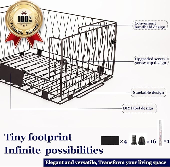 4 PACKS XXL Kitchen Organization and Storage Pantry Baskets, Fruit & Vegetable - Image 4