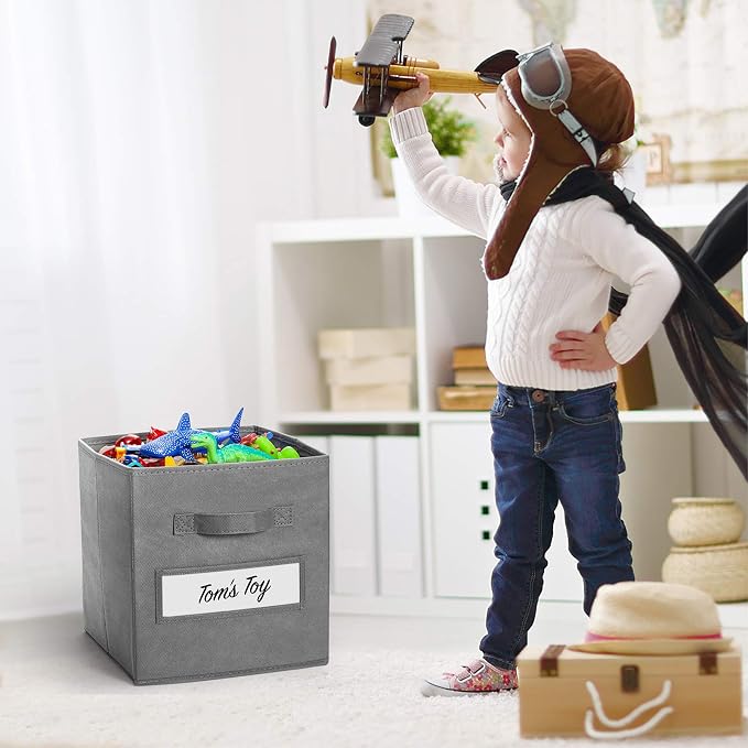 artsdi 11 Inch Storage Cube, Storage bin Foldable Fabric Cube Storage Bins - Image 5