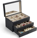 Meangood Jewelry Box Organizer for Women, 3 Layer Large Jewelry Storage Case by Meangood