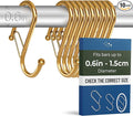 10-Pack Metal S Hooks for Hanging – Heavy-Duty S-Shaped Hooks by BLAUMARIT%C3%89