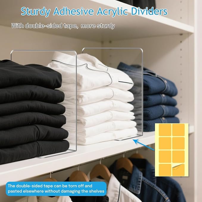 OKPOW Shelf Dividers Closet Organizer - Image 9