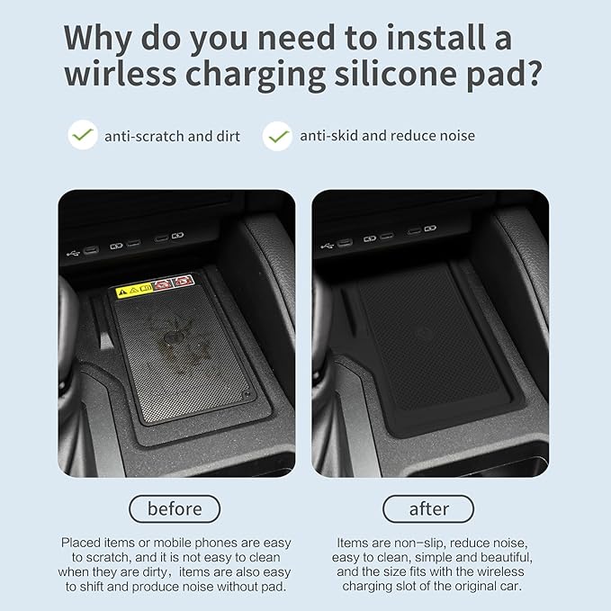 smabee Center Console Wireless Charging Protective Mat - Image 4