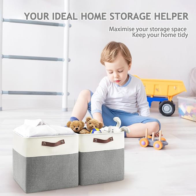 Foldable Storage Cubes 11x11 Inch, Collapsible Storage Basket - Image 6