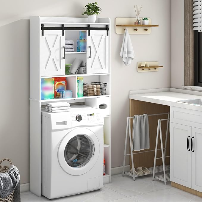 Vabches Over The Toilet Storage Cabinet, Farmhouse Storage Cabinet Over Toilet - Image 5