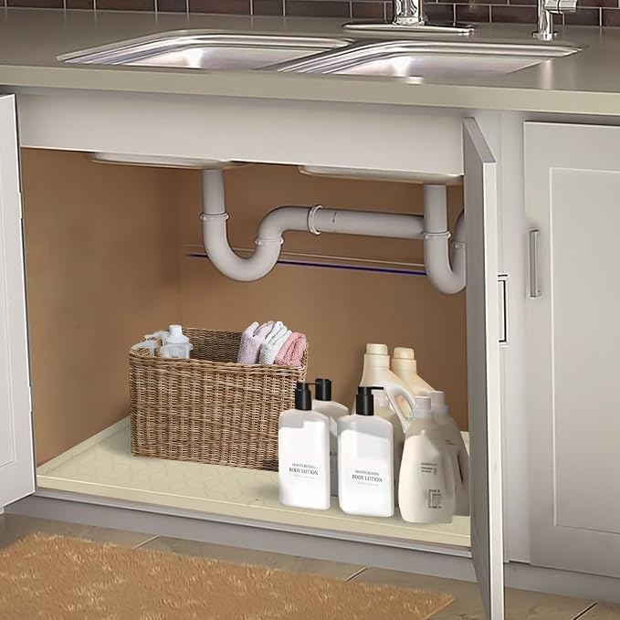 Under Sink Mat for Kitchen Silicone Waterproof Under Sink Liner, Flexible Sink - Image 3