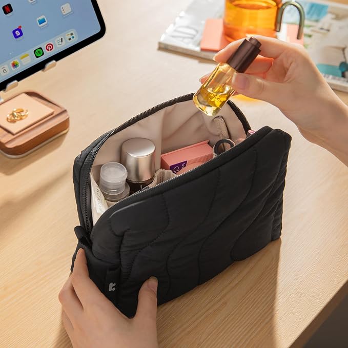 tomtoc Electronics Organizer Travel Case, Soft Puffy Organizer Bag Birthday - Image 7