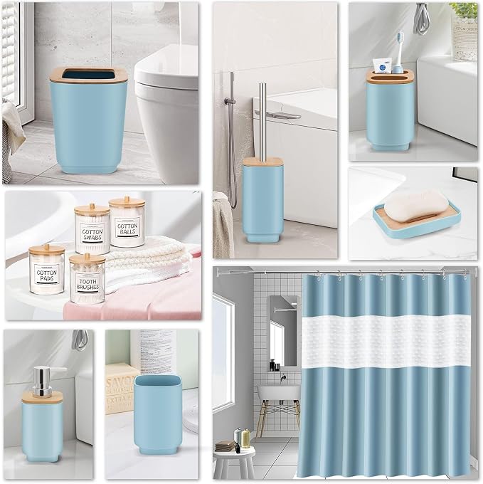 IMAVO Bathroom Accessories Set, 11 Pieces Bathroom Accessory Set, Trash Can - Image 4