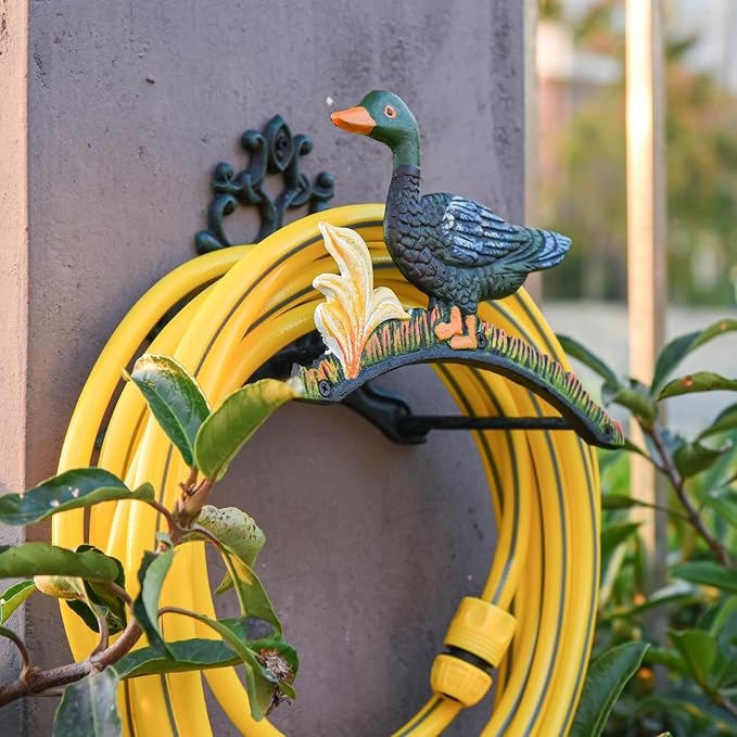 Sungmor Heavy Duty Cast Iron Garden Hose Holder | Water Hose Hanger Wall - Image 7
