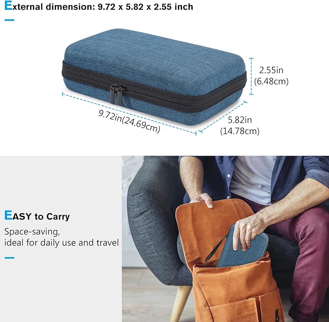 ProCase Large Hard Travel Electronic Organizer Case - Image 6