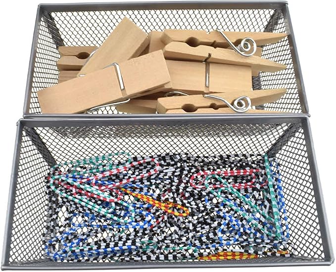 HAHIYO Stackable Mesh Tray Cup 6 x 3 x 2 inches Sturdy Container - Image 5