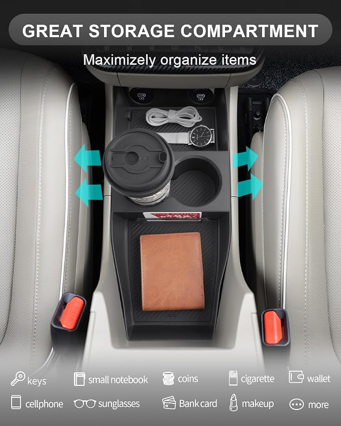 CDEFG for 2025 2026 Hyundai Ioniq 5 Center Console Organizer, for 2025 2026 - Image 3