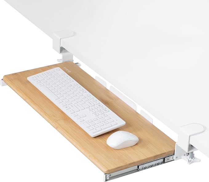 VIVO Large Clamp-on Computer Keyboard and Mouse Under Desk Slider Tray by VIVO