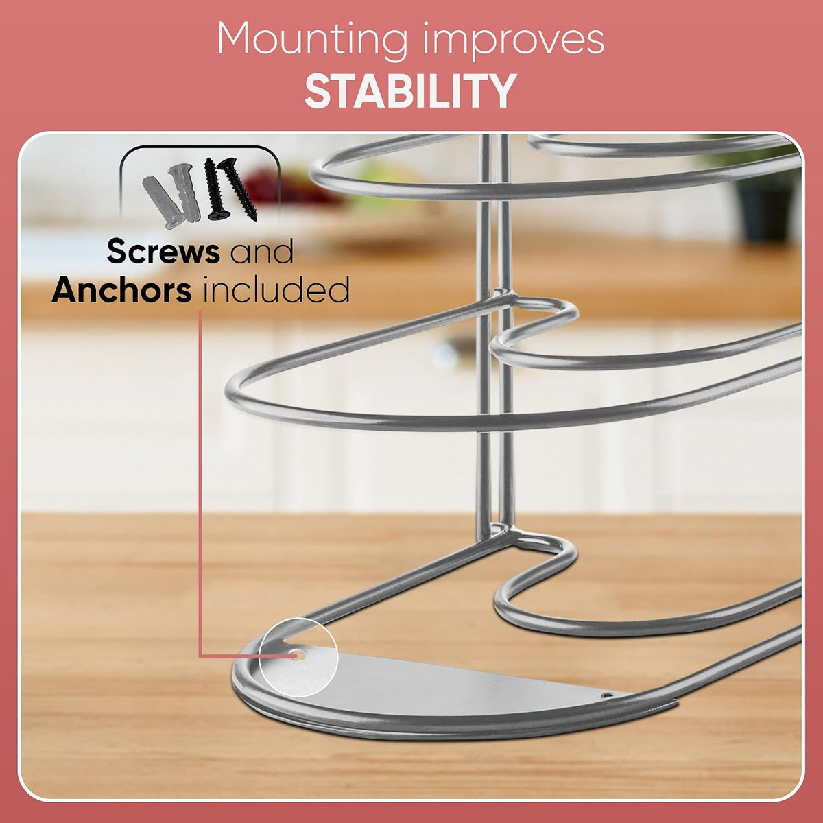 Heavy-Duty Pots and Pans Organizer | 5-Tier Cookware & Lid Storage