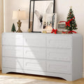 Dresser for Bedroom with 9 Drawers, Wood Closet Clothes Storage Long Dressers by SOLACEFURNITURE