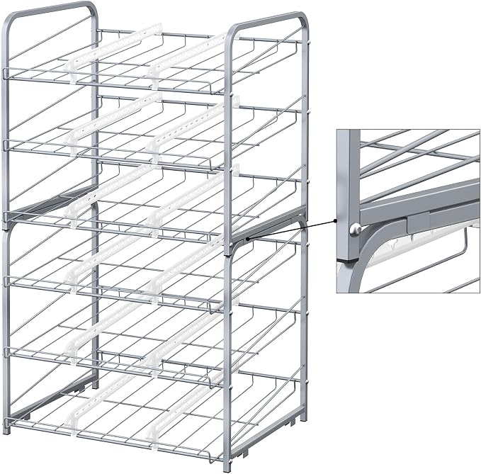 BTY Can Organizer for Pantry Stackable 2 Pack, Can Storage Organizer Rack - Image 4