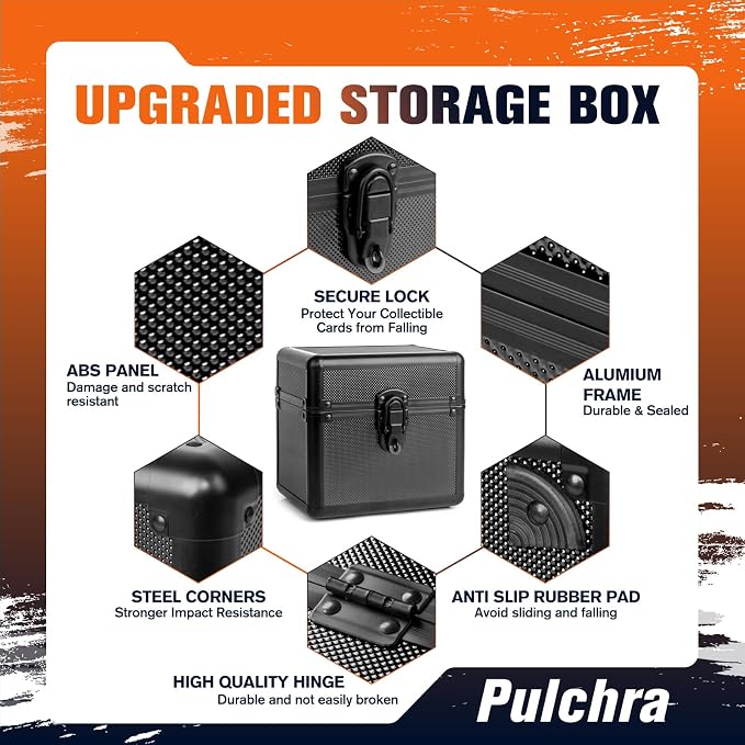 Pulchra Graded Card Storage Box, Top Loaders Case, Sports Trading Box, Slab PSA - Image 4