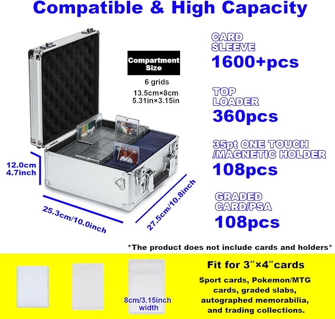 Multi color Card Storage Hard Case, Sports Card Collection Boxes, Trading Cards - Image 3