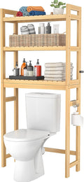 Homykic Over The Toilet Storage, 3-Tier Bamboo Bathroom Shelf by Homykic
