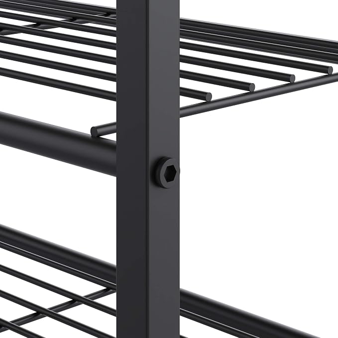 Yusong Shoe Rack Organizer, 5 Tier Industrial Shoe Storage Shelf, Narrow Sturdy - Image 7