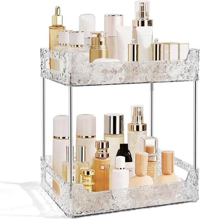 2-Tier Bathroom Counter Organizer Countertop Storage, Dresser Organizer Vanity by TENDER+EPOCH