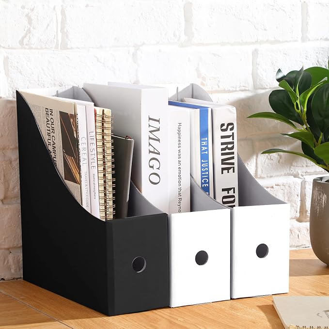 Thenshop 24 Pcs Cardboard Magazine File Holders Magazine Book Bin Box - Image 4