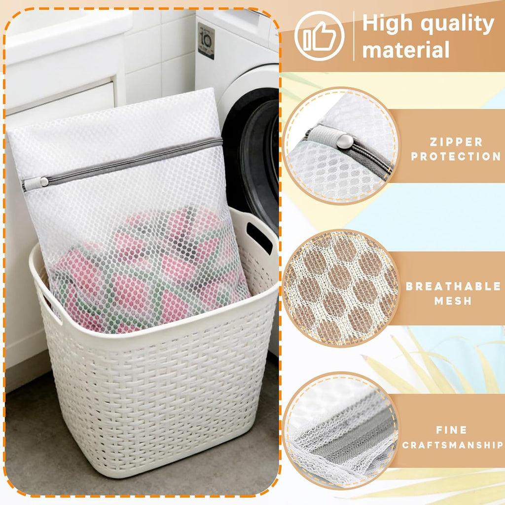 10 Pcs Laundry Bags Mesh Wash Bags, Premium Durable Double-Layer
