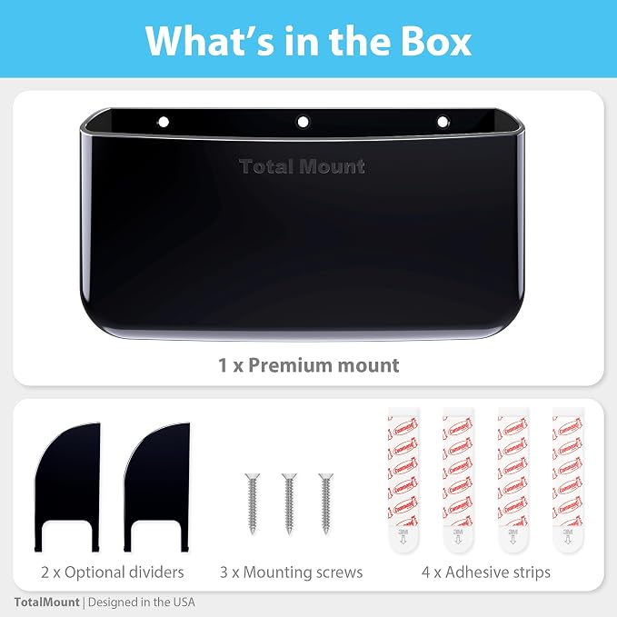 TotalMount Hole-Free Remote Holder – Eliminates Need to Drill Holes in Your Wall - Image 9