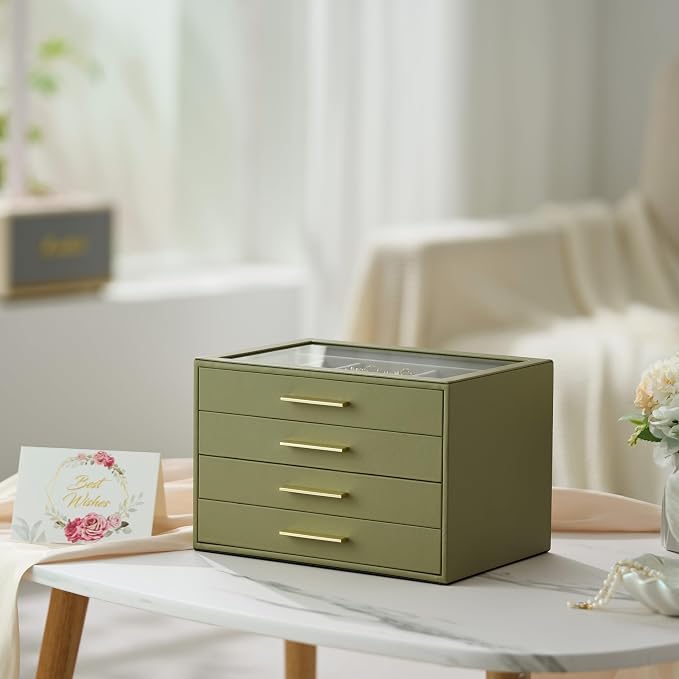 Jewelry Box Organizer Case for Women: 4-Layer Jewelry Storage Case - Image 6