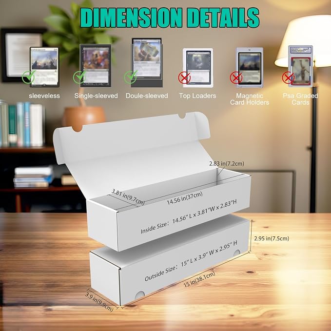 Card Box for Trading Cards Storage Box, Laminated Card Storage Box - Image 9