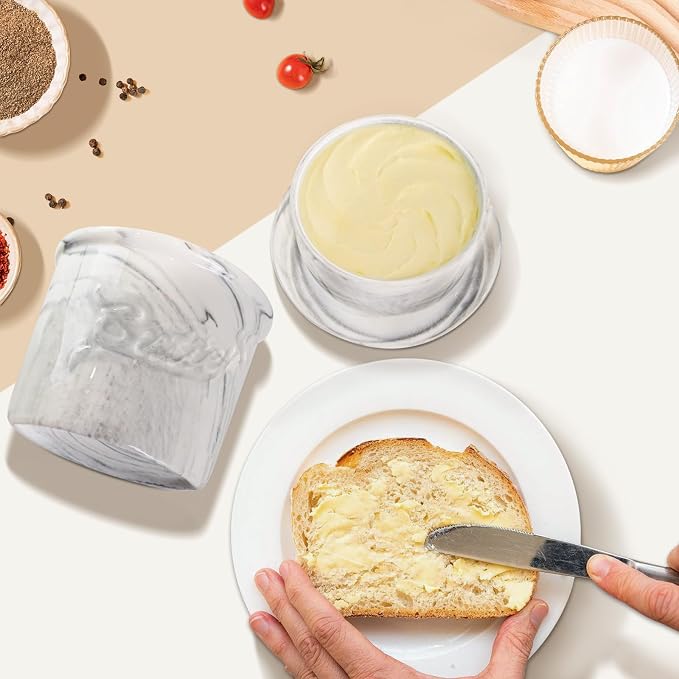 Butter Crock for Counter with Water, French Butter Keeper for Spreadable Butter - Image 6
