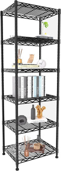 GIOTORENT 6-Tier Storage Shelves Standing Shelving Metal Units