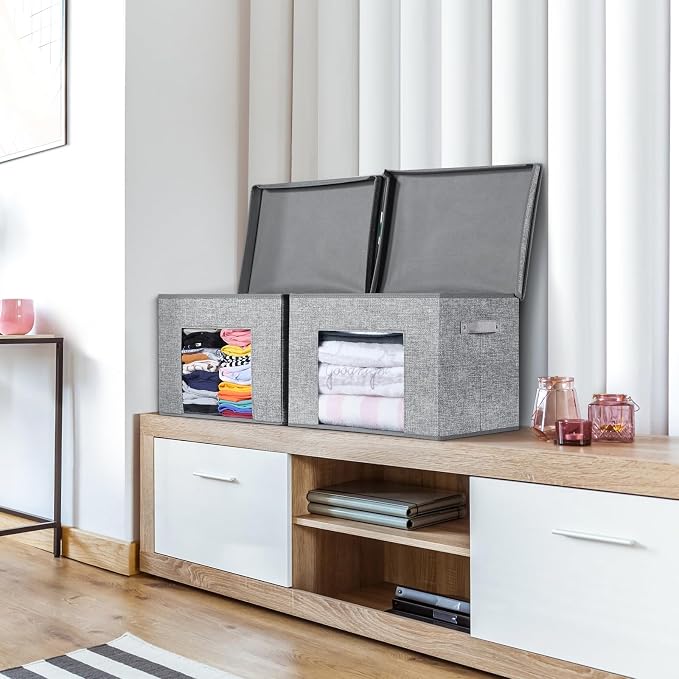 Univivi Fabric Foldable Storage Boxes Large Storage Bins - Image 5
